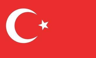 Flag of Turkey. Vector illustration