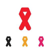 aids ribbon logo vector