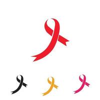 aids ribbon logo vector