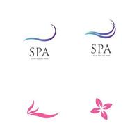 plantilla de diseño de ilustración de vector de logotipo de spa