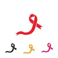 aids ribbon logo vector