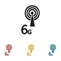 Ilustración del logotipo 6g vector