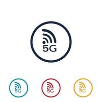 plantilla de diseño de ilustración de logotipo 5g vector