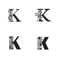 Letter K logo icon design template elements vector