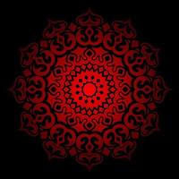 fondo rojo y negro, religión, mandala, arte tradicional indio, arte étnico, arte mandala para libro vector