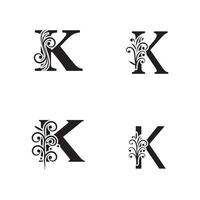 Letter K logo icon design template elements vector