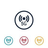 plantilla de diseño de ilustración de logotipo 5g vector