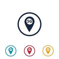 plantilla de diseño de ilustración de logotipo 5g vector