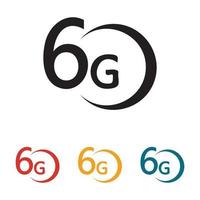 Ilustración del logotipo 6g vector