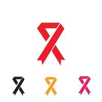 aids ribbon logo vector