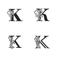 Letter K logo icon design template elements vector