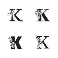 Letter K logo icon design template elements vector