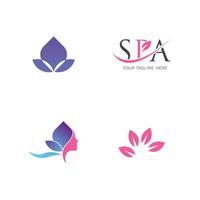 plantilla de diseño de ilustración de vector de logotipo de spa