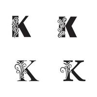 Letter K logo icon design template elements vector