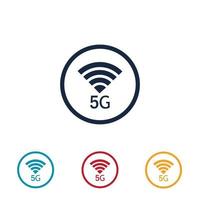 plantilla de diseño de ilustración de logotipo 5g vector