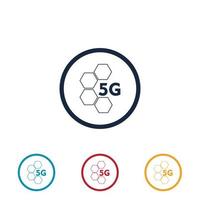 plantilla de diseño de ilustración de logotipo 5g vector