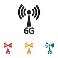 Ilustración del logotipo 6g vector