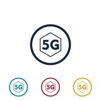 plantilla de diseño de ilustración de logotipo 5g vector