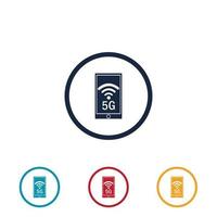 plantilla de diseño de ilustración de logotipo 5g vector