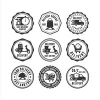 Badge Stamps delivery service collection vector