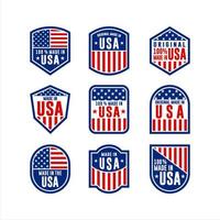 Made In Usa Label Collection vector