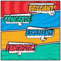 Comic speech bubbles text style collection vector