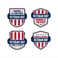 badge veteran day shield vector design