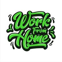 Work from home lettering Vector Design