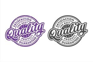 The best quality product satisfaction guaranteed stamp vector