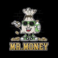 mascot money coin vector design illustration