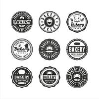 logotipos de insignias de panadería colecciones de sellos vector