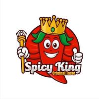 Spicy King Logo Vector Design illustration