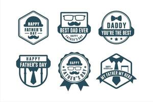 Badge Father's Day Label Collection vector