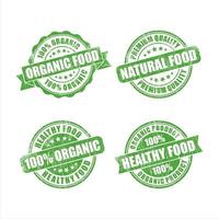 Organic Food green stamps collection.eps vector
