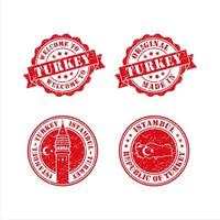 Stamp welcome to Istambul Turkey Collection vector