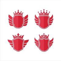 Collections shield Wing Crown Design vector