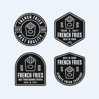 French fries  vector logo design collection