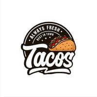 Tacos always fresh vector logo