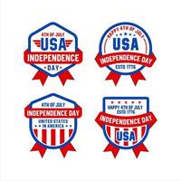 Badge Independence Day 4 th July Collection vector