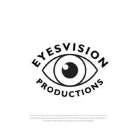 Eyes vector logo design. Modern minimalist flat design style. Vector illustration.Template