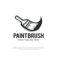 Paint brush design logo, paint business logo concept vector template and decoration