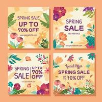 Spring Sale Social Media Post vector