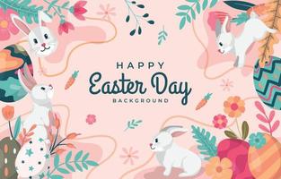 Easter Day Bunny Rabbit Background vector