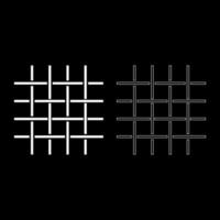 Fabric fibers Grid Cloth textile icon white color vector illustration flat style image set
