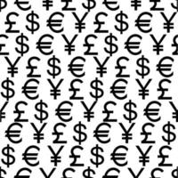 World Currency seamless pattern vector