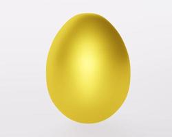 golden easter egg, 3d rendering photo
