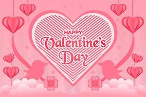 Valentine's day with pink background vector