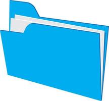 Open folder with documents vector