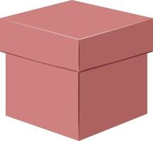 Carton box with a closed lid vector