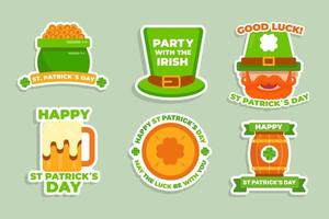 ST. Patrick's Day Celebration Sticker Pack vector